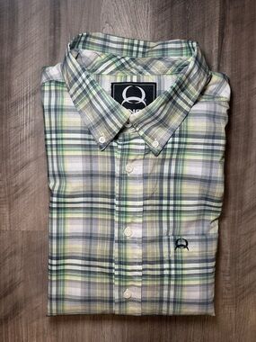 Cinch Arena Flex Plaid Short Sleeve Button Down - XL